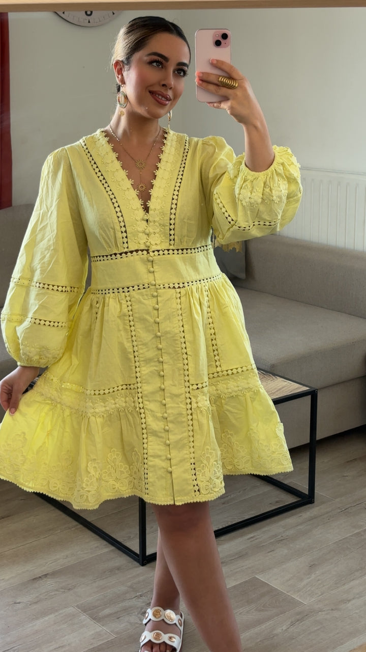Robe soleil lin et coton