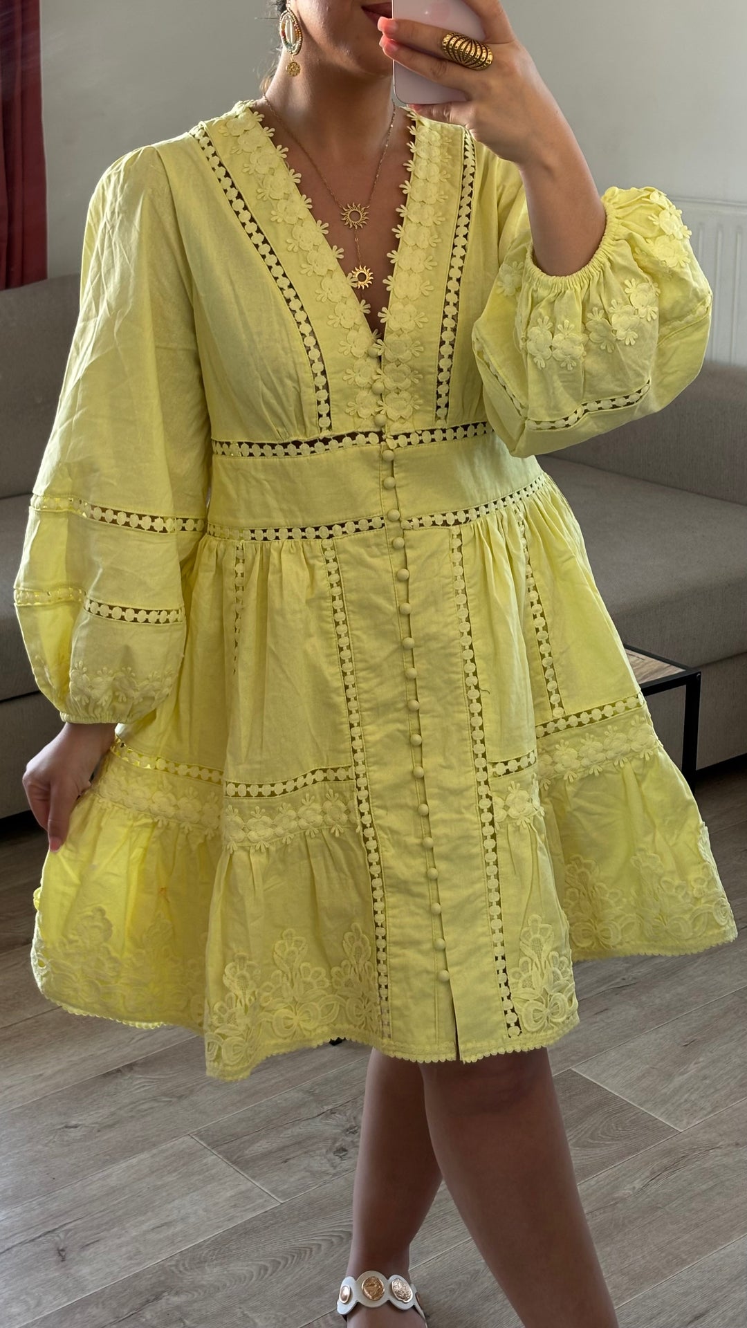 Robe soleil lin et coton