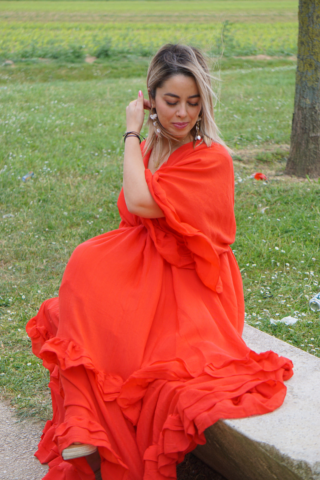 Robe mirage Rouge à volants