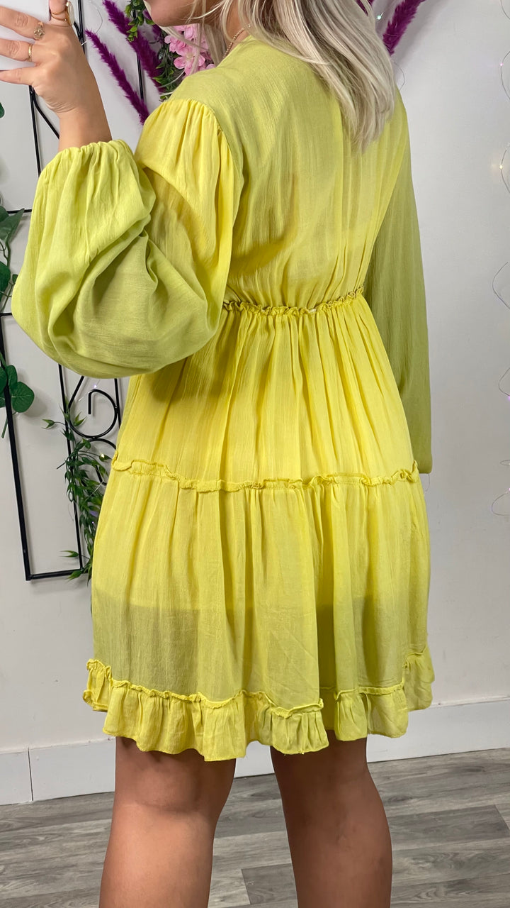 ROBE CITRON 🍋 BOHEMIAN STYLE BRODÉE A LA MAIN