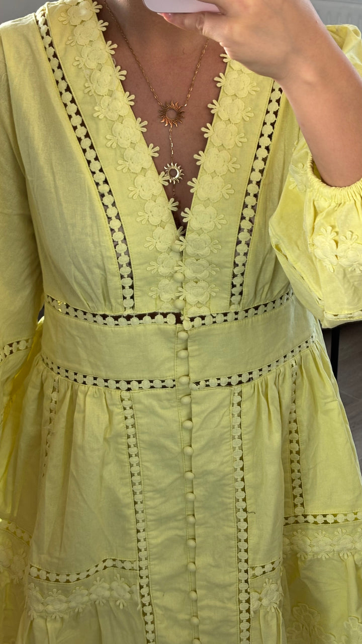 Robe soleil lin et coton