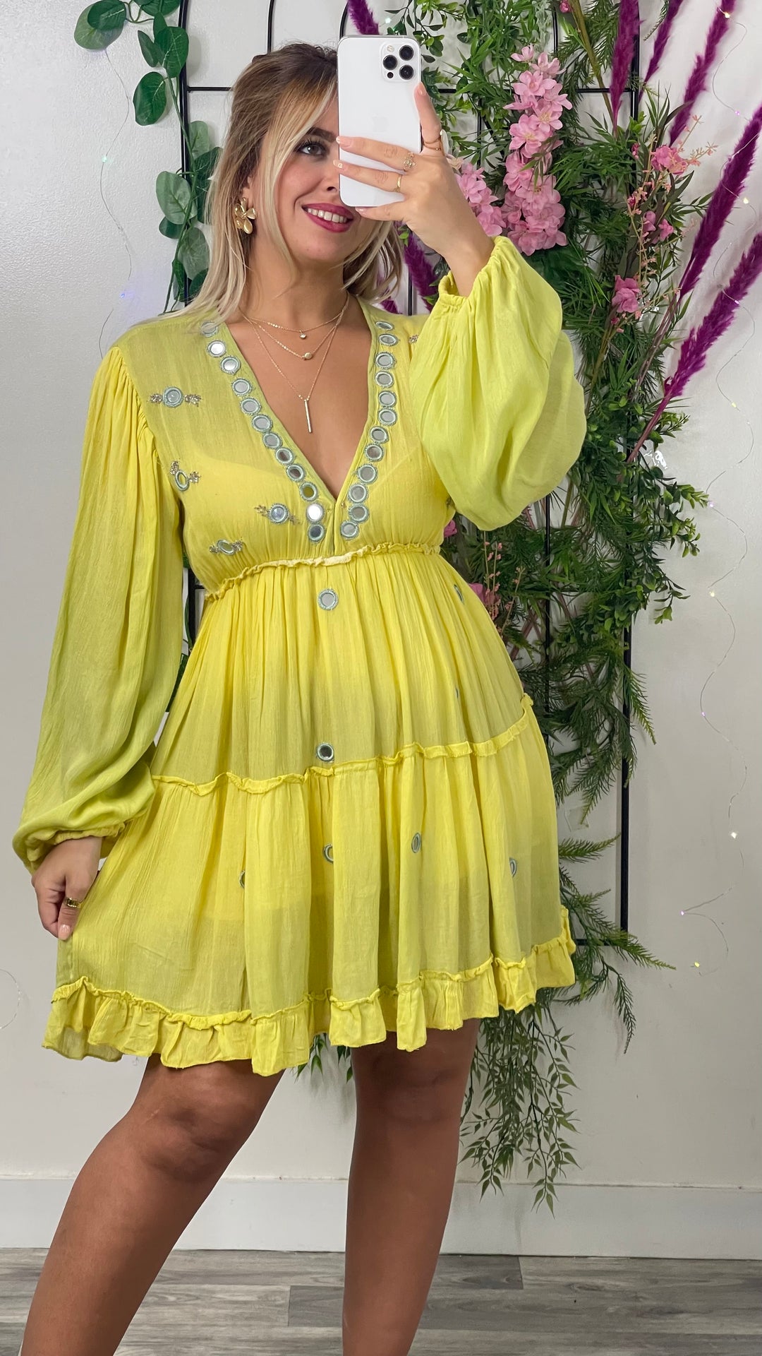 ROBE CITRON 🍋 BOHEMIAN STYLE BRODÉE A LA MAIN